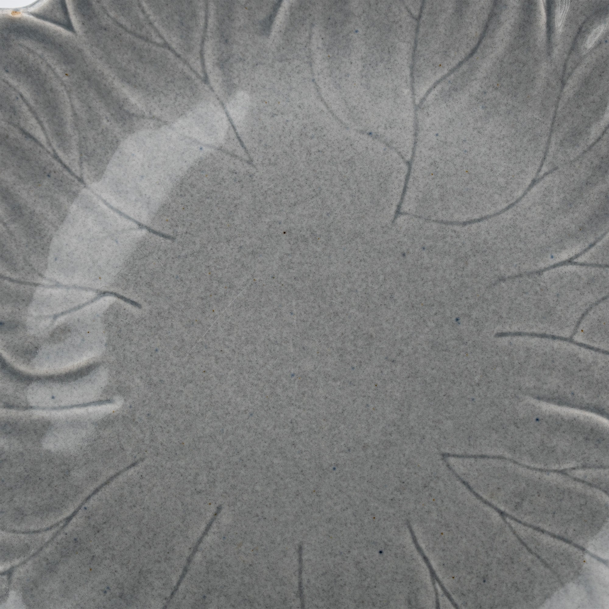 Leaf-Shaped Ceramic Plate - Steubenville Woodfield Dove Gray