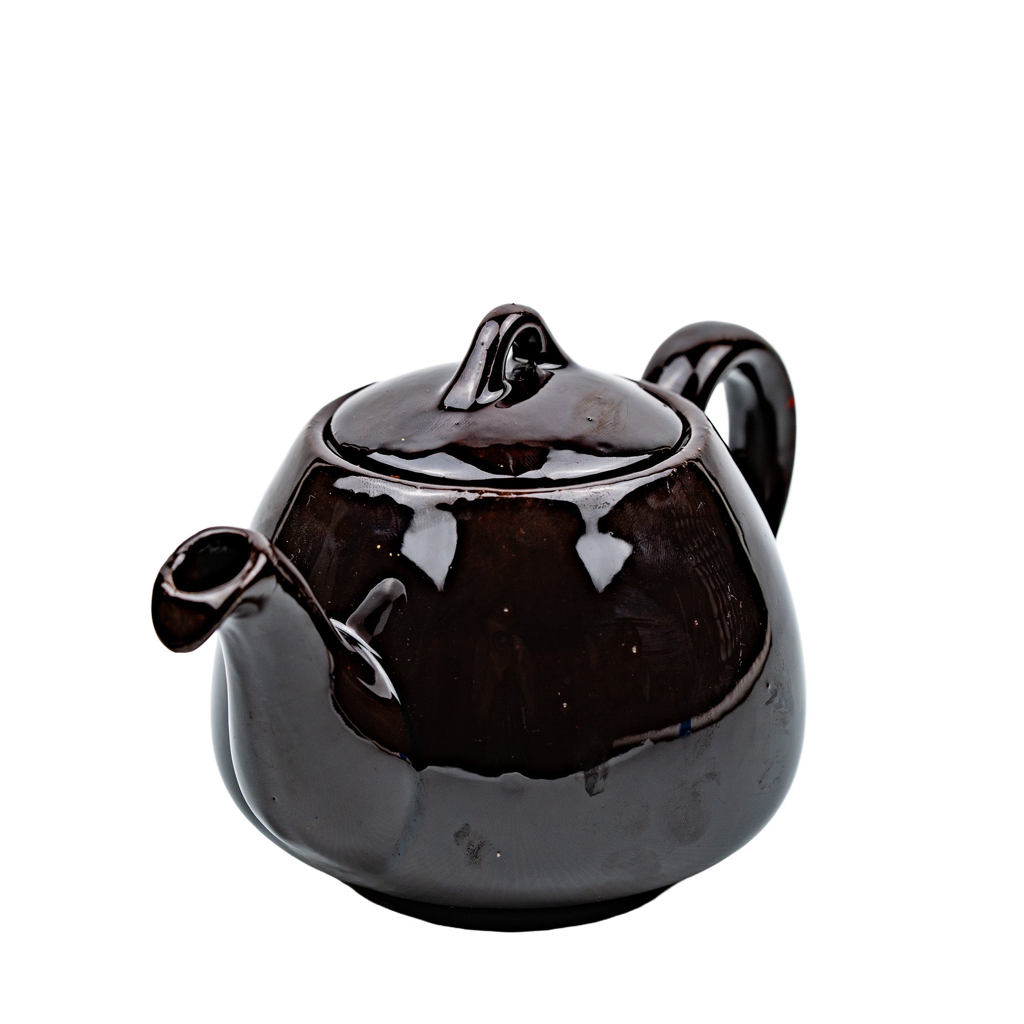 Chocolate Glazed Ceramic Teapot - Royal Canadian Art Pottery