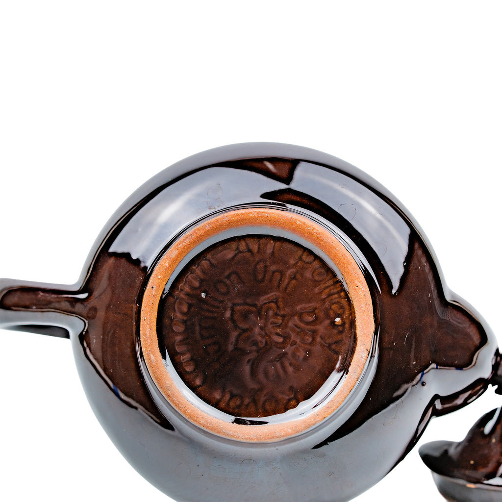 Chocolate Glazed Ceramic Teapot - Royal Canadian Art Pottery