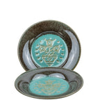 Romany Spartan Ceramic plates and Middleton mug - Turquoise Floral Motif