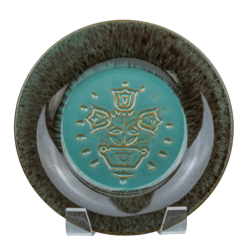 Romany Spartan Ceramic plates and Middleton mug - Turquoise Floral Motif
