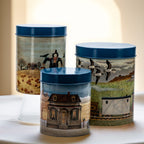 Decorative Nesting Tin Canisters - Vandor Folk-Art Set