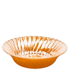 Anchor Hocking Peach Glass Bowl - Scalloped Pressed Glass