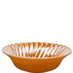 Anchor Hocking Peach Glass Bowl - Scalloped Pressed Glass