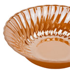 Anchor Hocking Peach Glass Bowl - Scalloped Pressed Glass