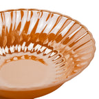 Anchor Hocking Peach Glass Bowl - Scalloped Pressed Glass