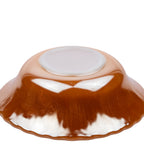 Anchor Hocking Peach Glass Bowl - Scalloped Pressed Glass