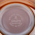 Anchor Hocking Peach Glass Bowl - Scalloped Pressed Glass