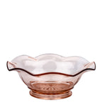Jeannette Glass Serving Bowl - Ruffled Pedestal Design
