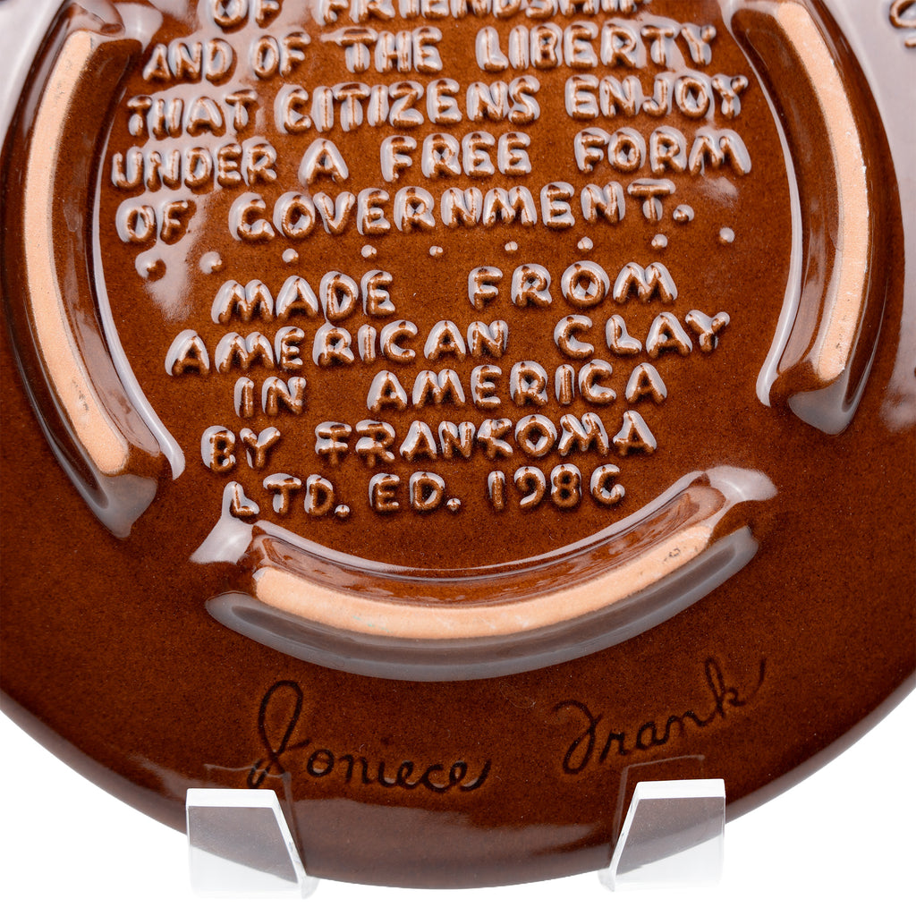 Frankoma Liberty Centennial Wall Plate - 1986 Commemorative