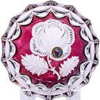 Hofbauer Brilliance Rose Crystal Bowl - Frosted Floral Cut