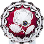 Hofbauer Brilliance Rose Crystal Bowl - Frosted Floral Cut