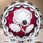 Hofbauer Brilliance Rose Crystal Bowl - Frosted Floral Cut