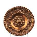 Mexican Sun Face Wall Plate Pair – Hammered Metal Design