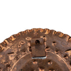 Mexican Sun Face Wall Plate Pair – Hammered Metal Design
