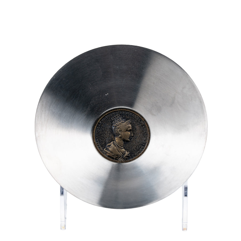 Italian Stainless Steel Coin Dish – Maria Anna Augusta Medallion