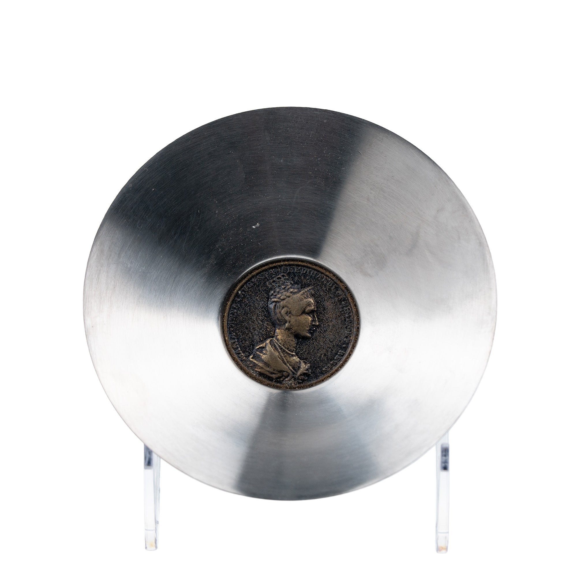 Italian Stainless Steel Coin Dish – Maria Anna Augusta Medallion