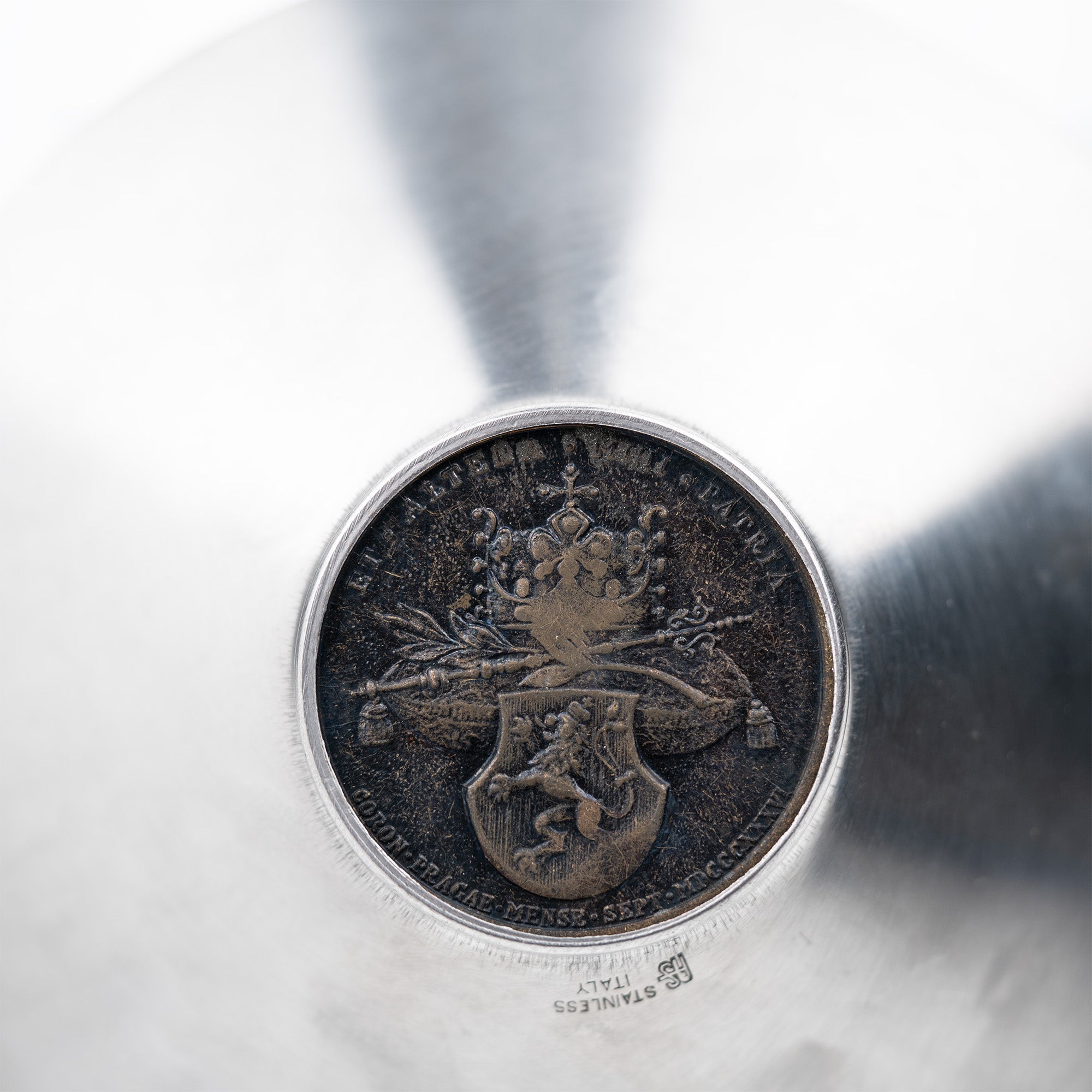 Italian Stainless Steel Coin Dish – Maria Anna Augusta Medallion