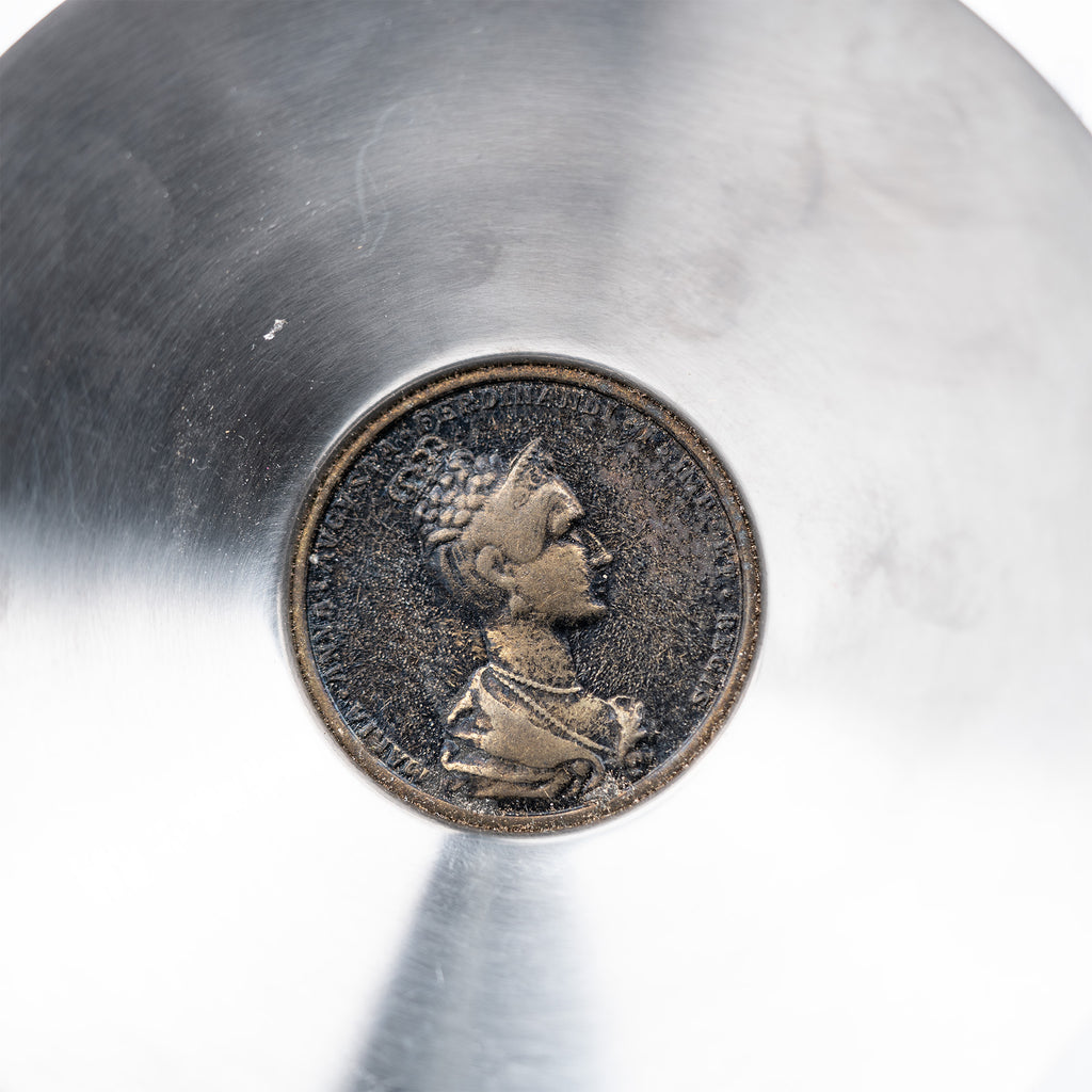 Italian Stainless Steel Coin Dish – Maria Anna Augusta Medallion