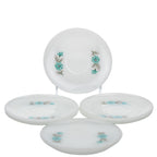 Fire‑King Bonnie Blue Milk Glass Cup and Saucer Set – Six‑Piece Floral Tea Service