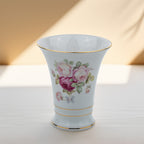Schumann Arzberg Trumpet Vase - Pink Rose & Gilt