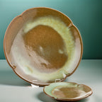 Frankoma Plainsman 5F Plate Set - Scalloped Earth-Toned Pair
