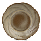 Frankoma Scalloped Serving Bowl - Warm Swirled Stoneware