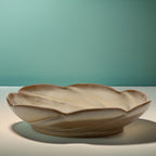 Frankoma Scalloped Serving Bowl - Warm Swirled Stoneware
