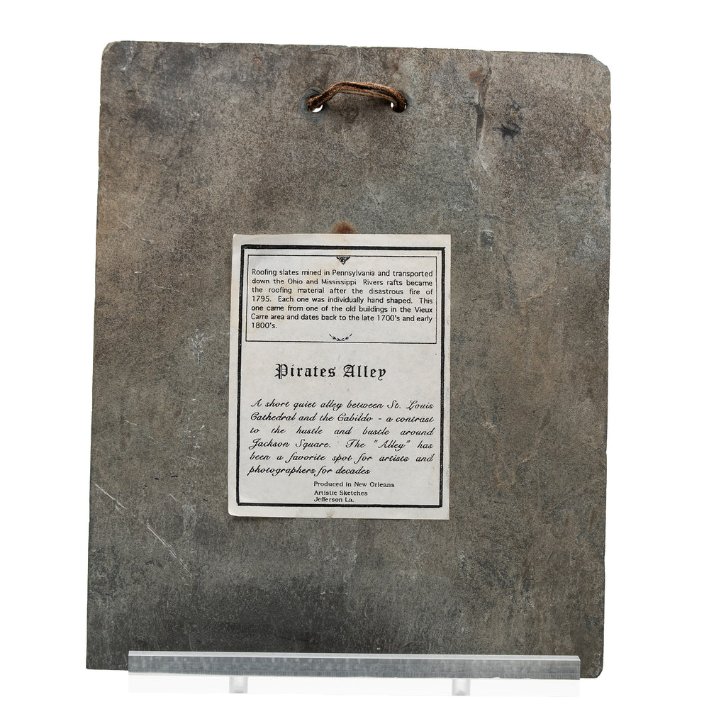 Pair of New Orleans Slate Wall Plaques - Pirates Alley & Orleans St.