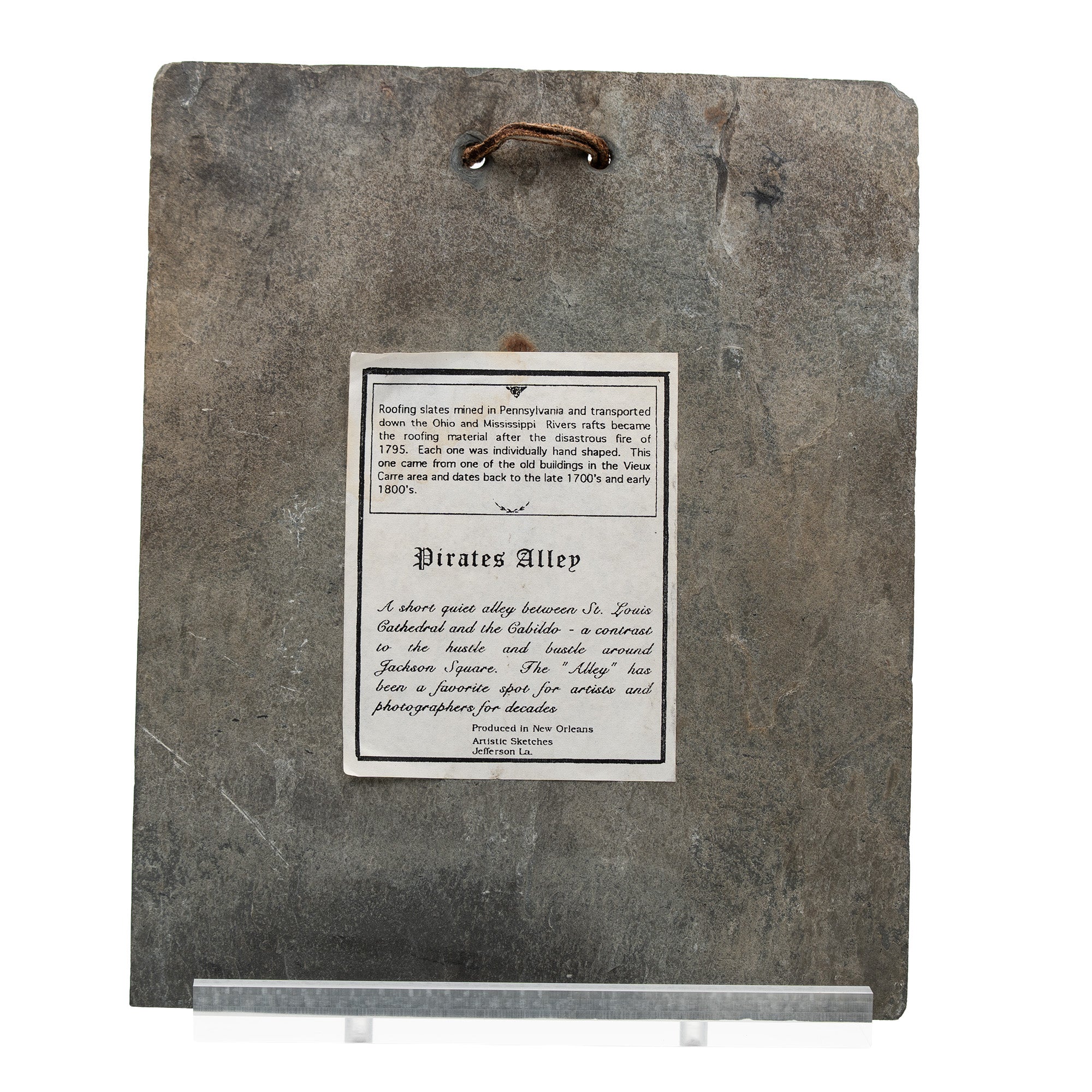 Pair of New Orleans Slate Wall Plaques - Pirates Alley & Orleans St.