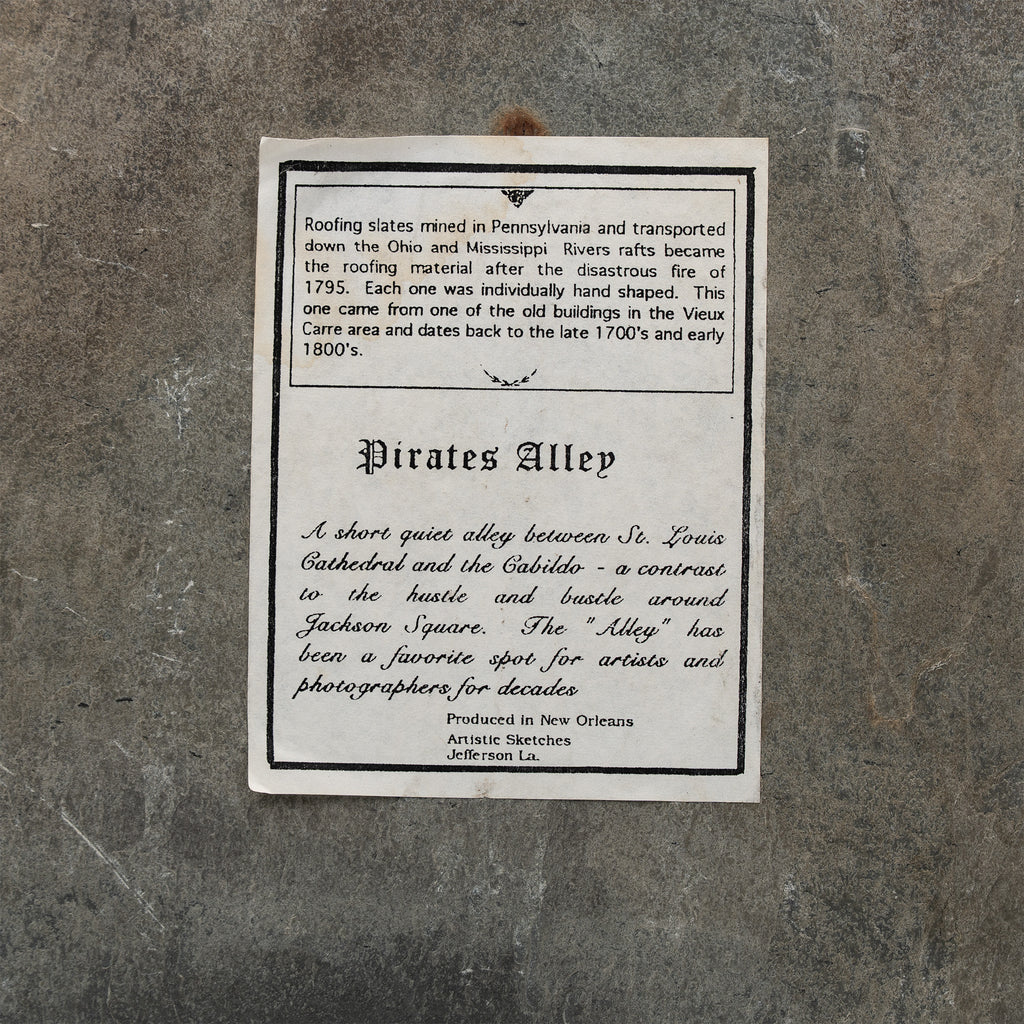 Pair of New Orleans Slate Wall Plaques - Pirates Alley & Orleans St.