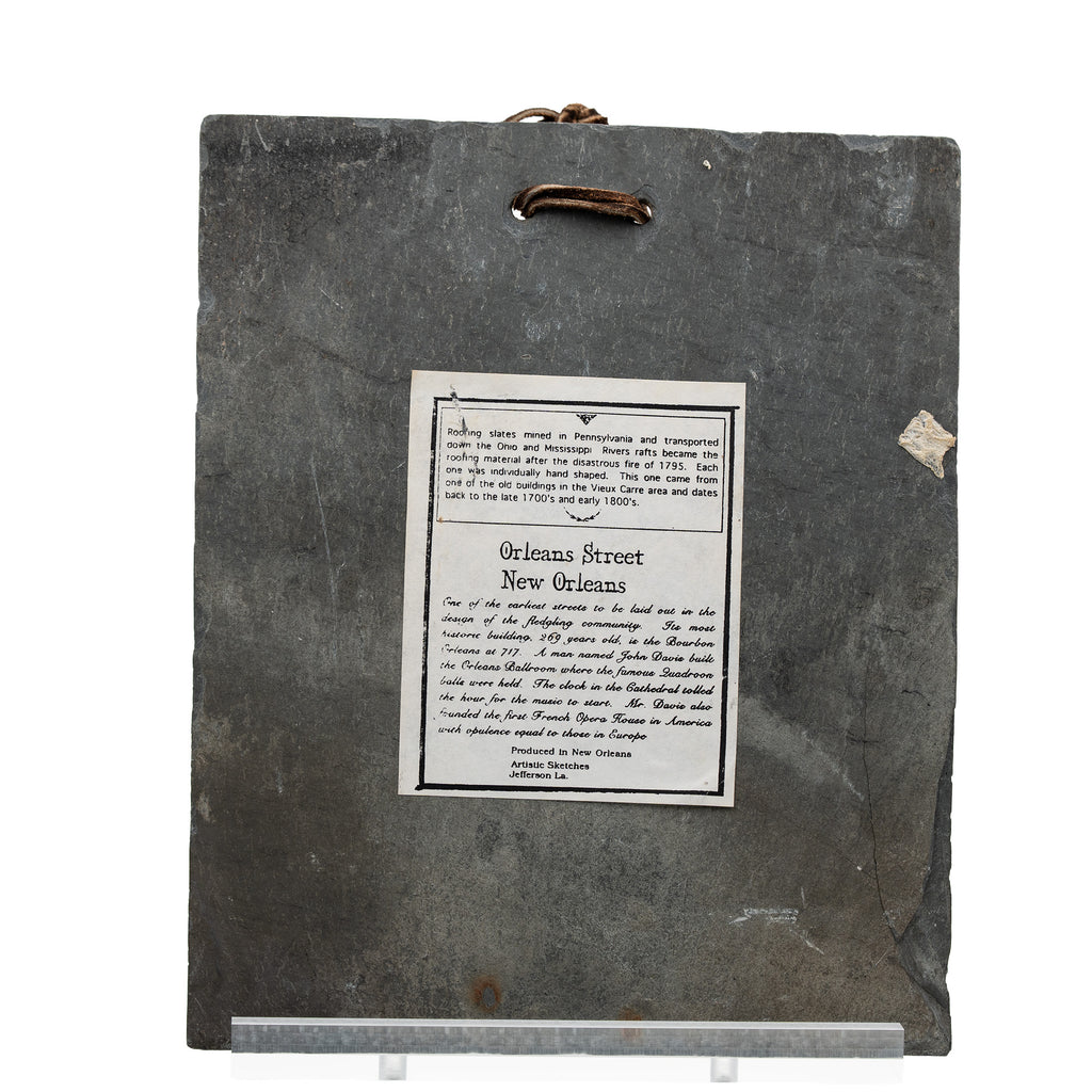 Pair of New Orleans Slate Wall Plaques - Pirates Alley & Orleans St.