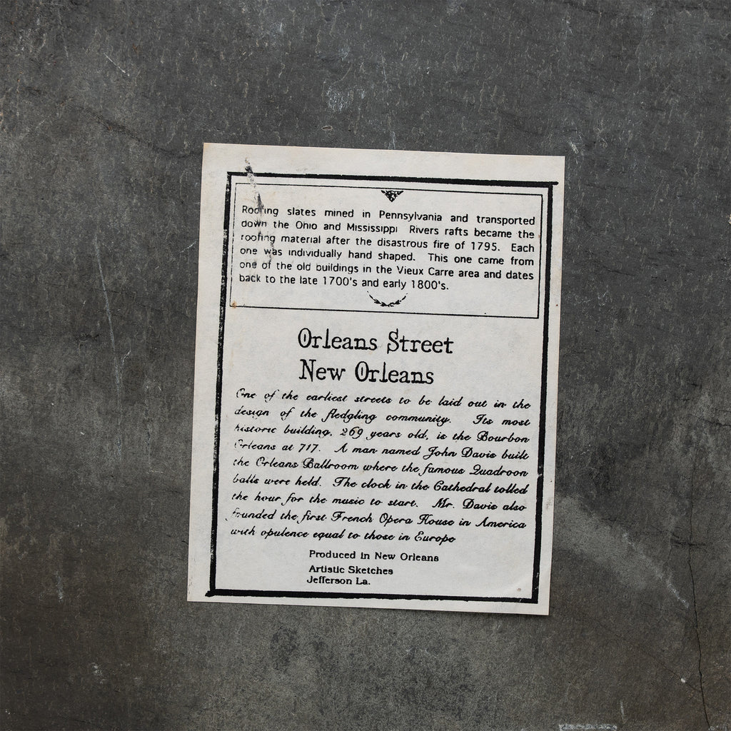 Pair of New Orleans Slate Wall Plaques - Pirates Alley & Orleans St.