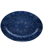 Beaver Farm Pottery Oval Serving Platter - Cobalt Blue