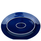 Beaver Farm Pottery Oval Serving Platter - Cobalt Blue
