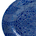 Beaver Farm Pottery Oval Serving Platter - Cobalt Blue