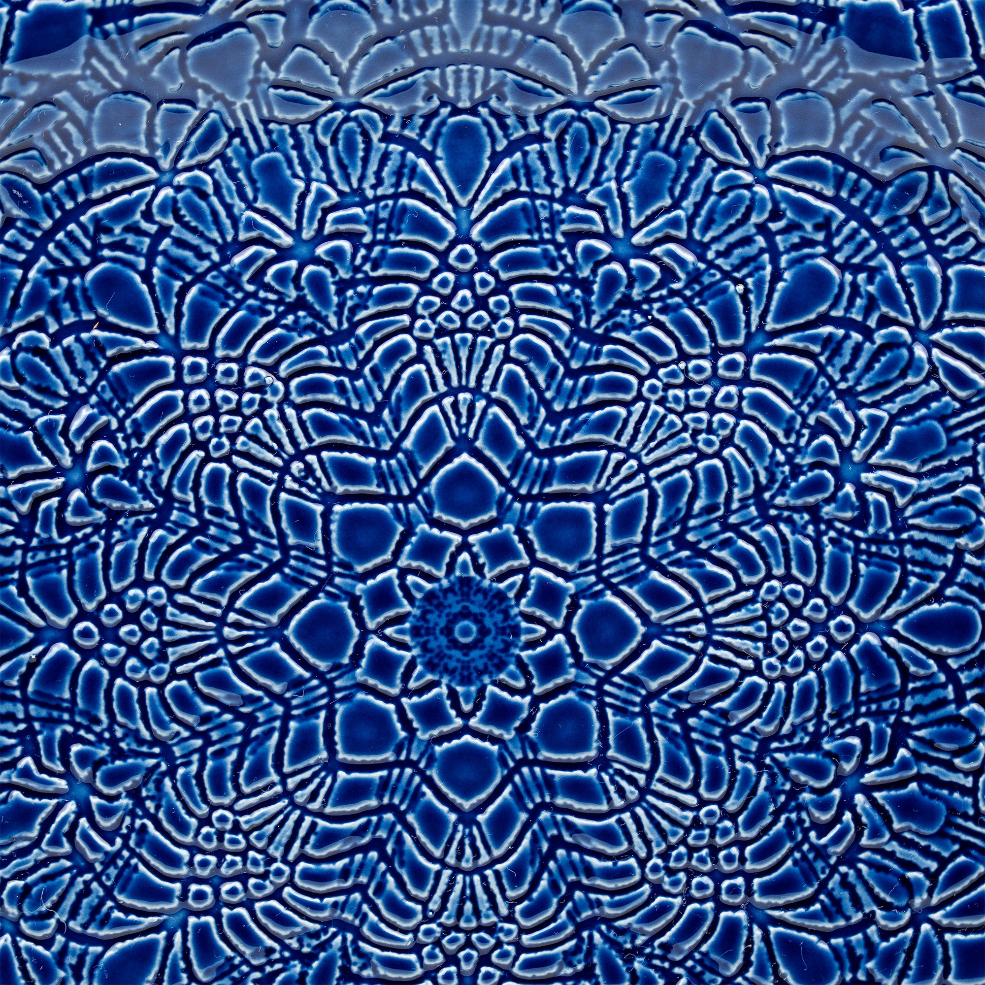 Beaver Farm Pottery Oval Serving Platter - Cobalt Blue