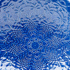 Beaver Farm Pottery Embossed Ceramic Bowl - Cobalt-Blue Floral Relief