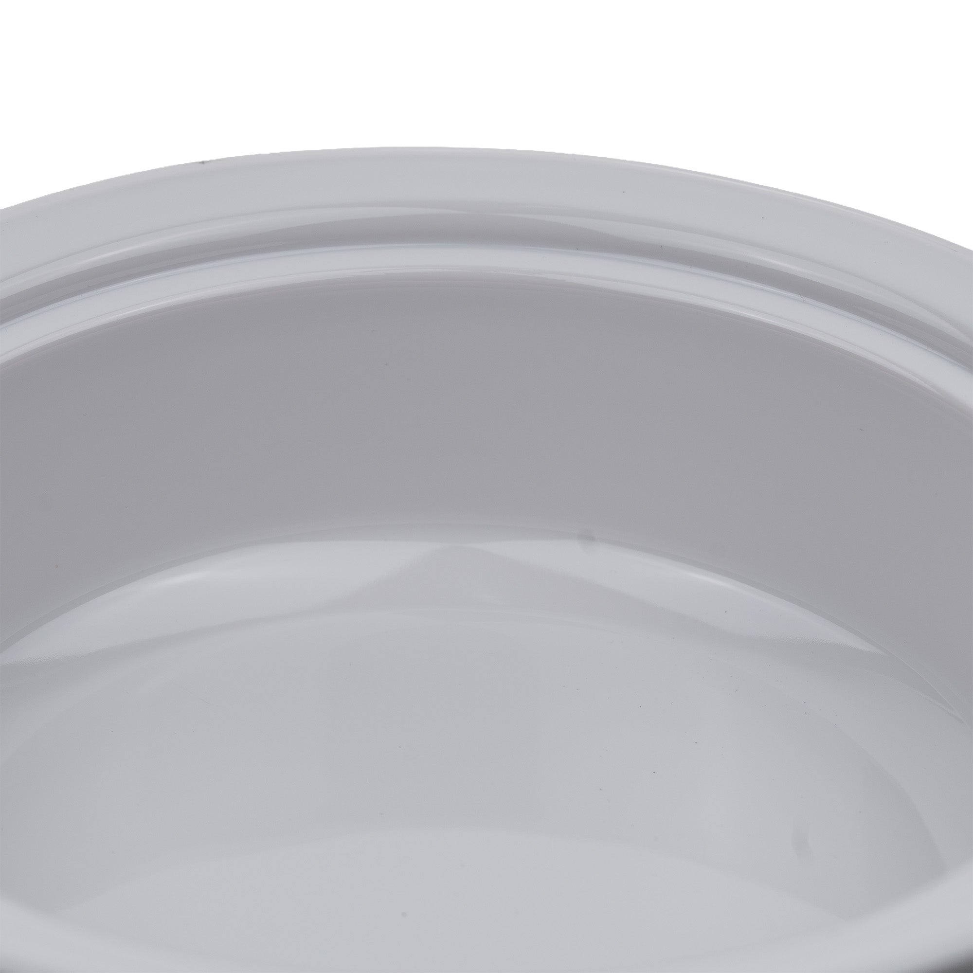 Round Stoneware Casserole Dish with Lid and Metal Rack - Glossy White