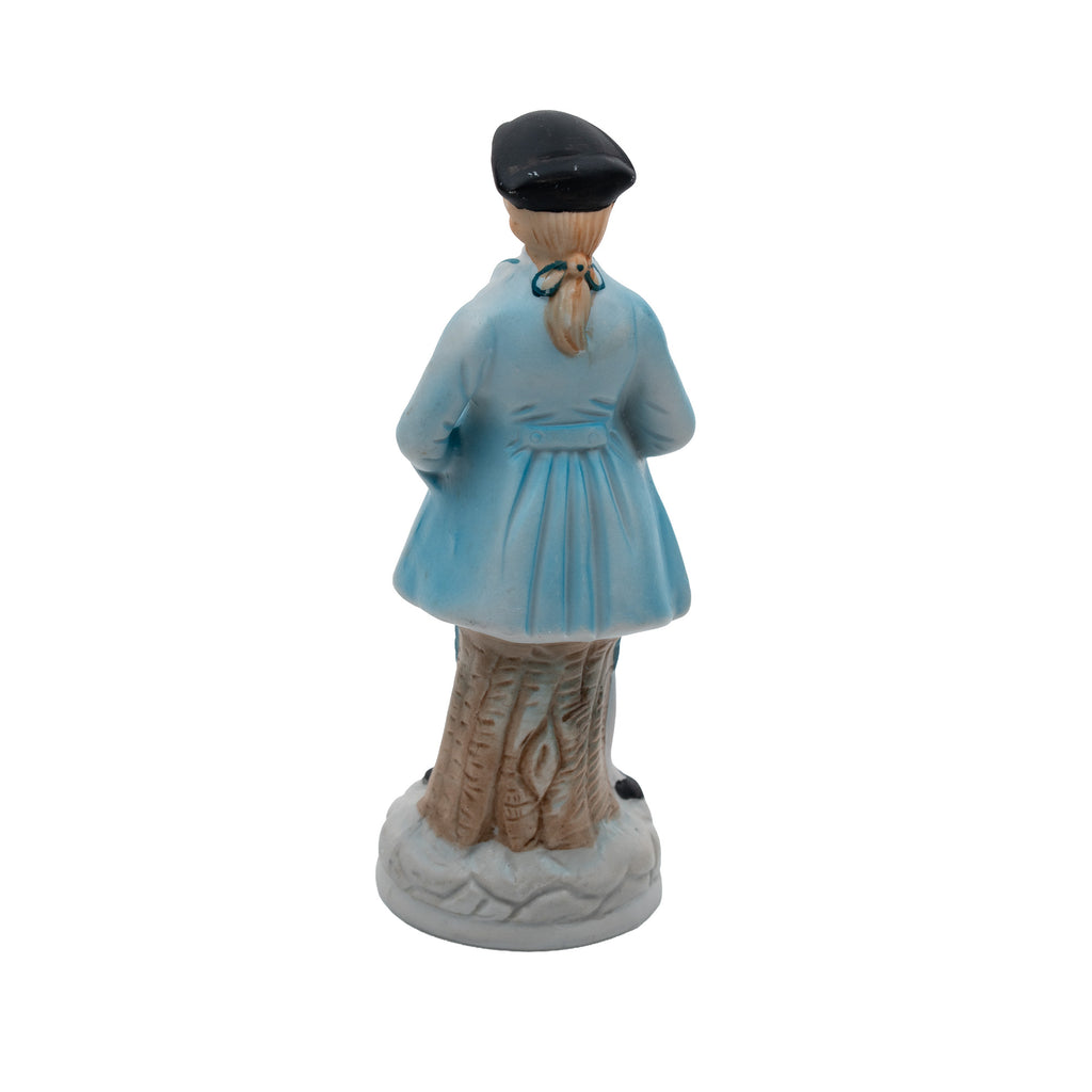 Porcelain/Bisque Colonial Figurine Pair - Hand-Painted