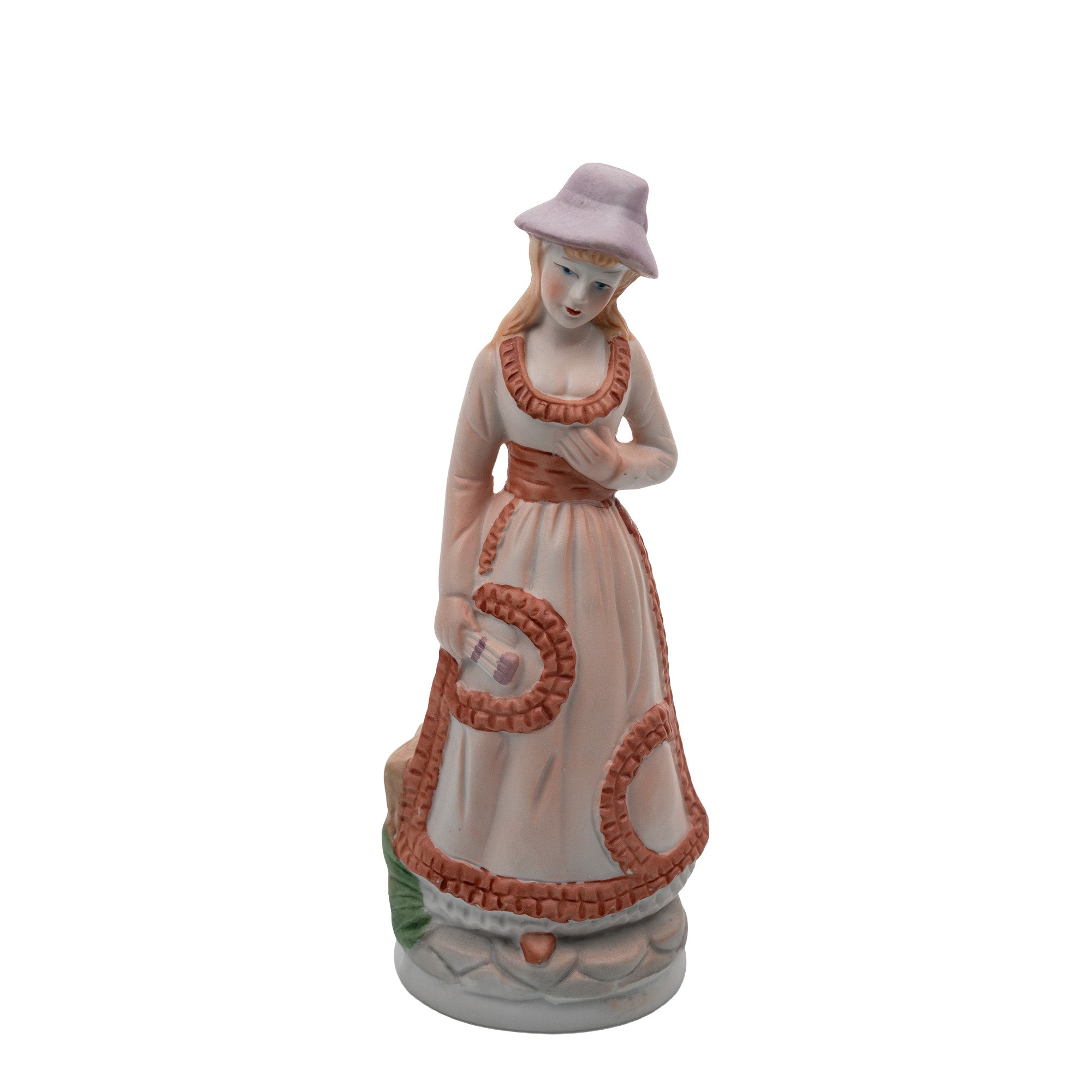 Porcelain/Bisque Colonial Figurine Pair - Hand-Painted
