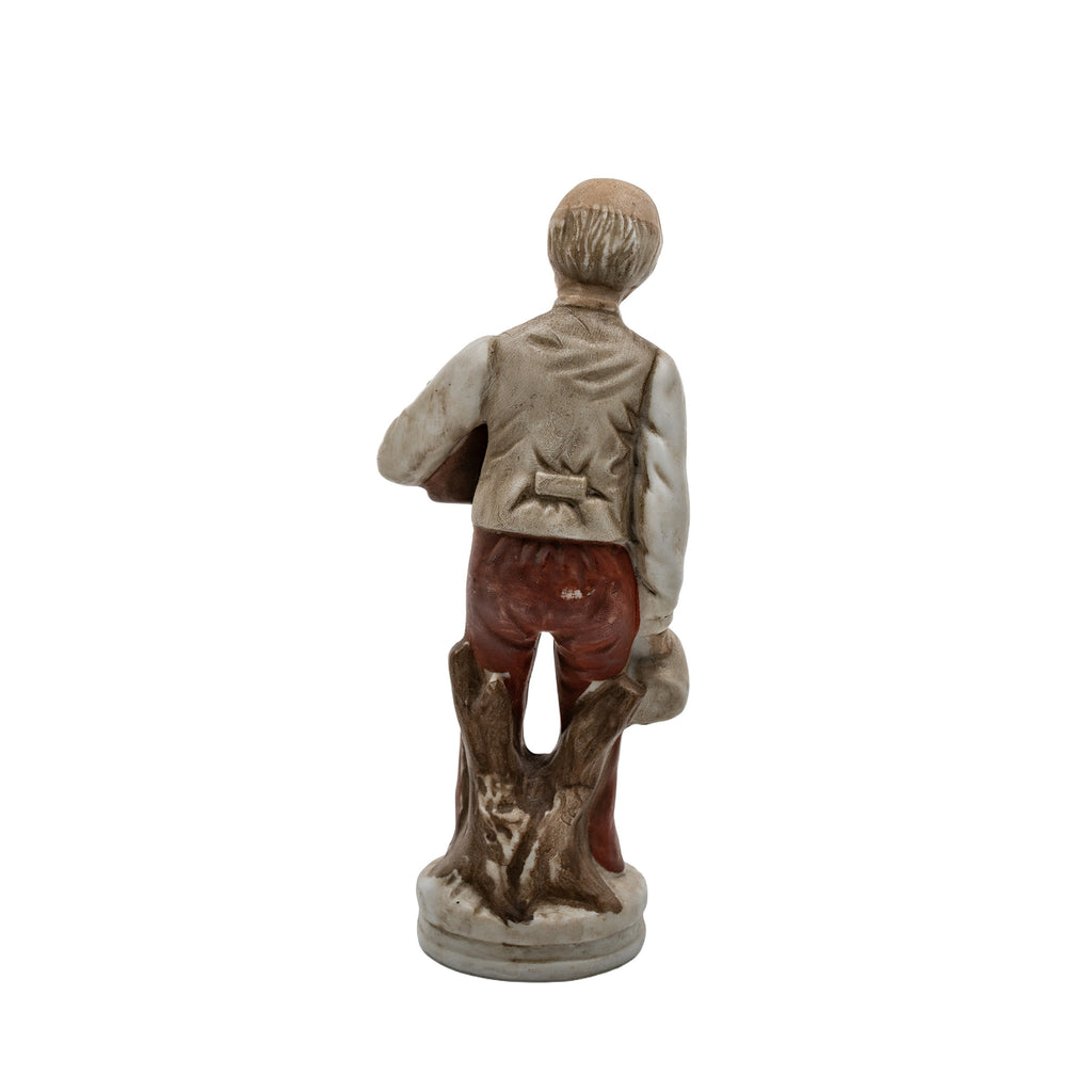 Hand-Painted Ceramic Gardener Figurine - Shelf Accent