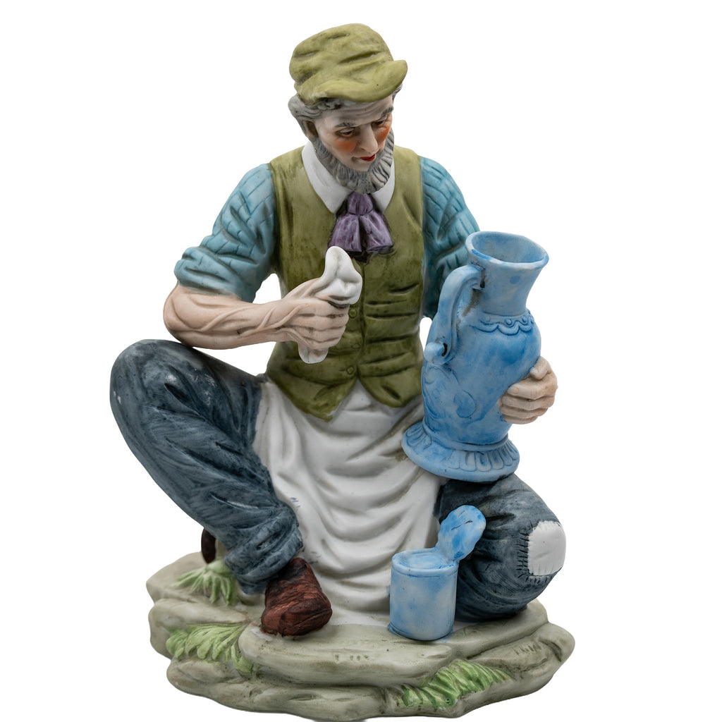 Napcoware Old Man Potter Figurine - Hand-Painted