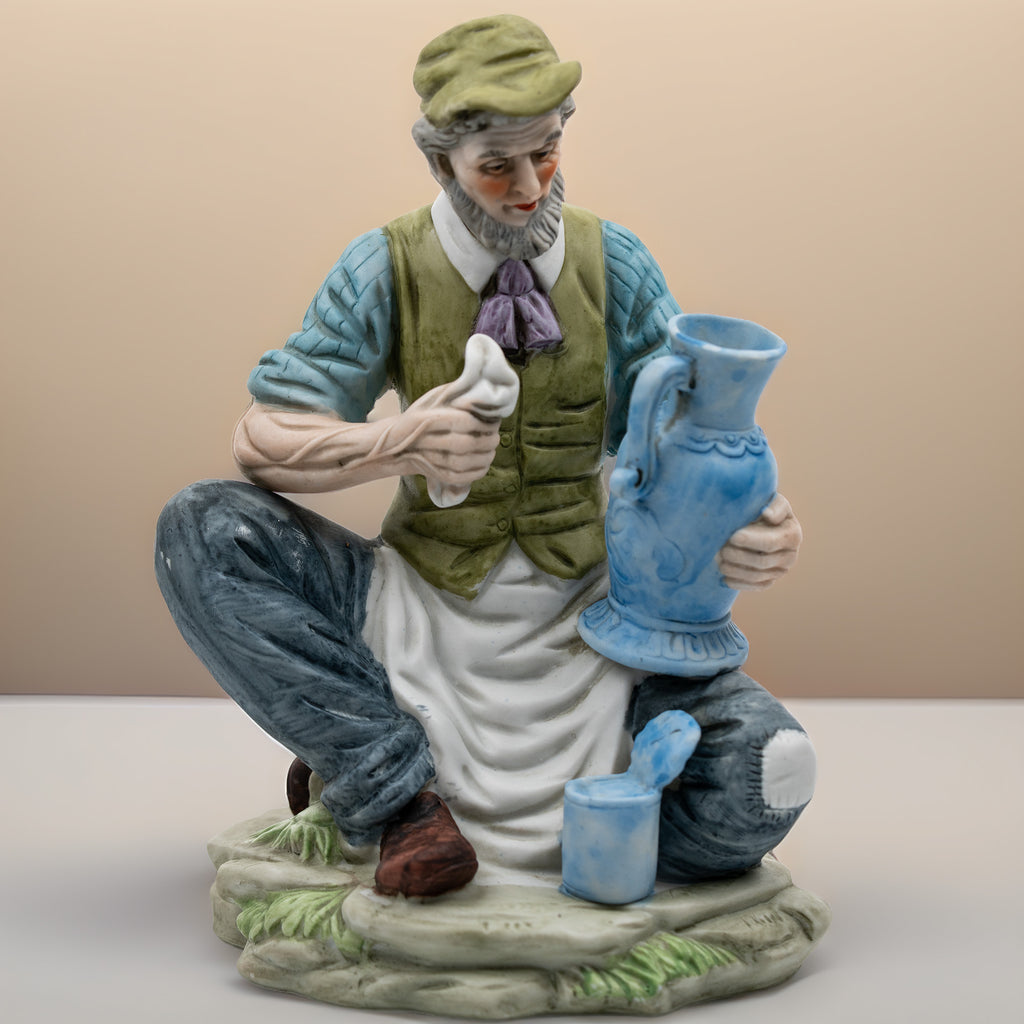 Napcoware Old Man Potter Figurine - Hand-Painted