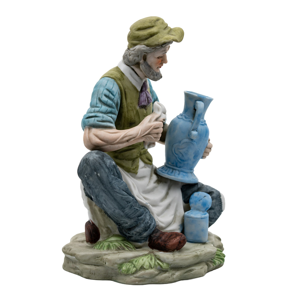 Napcoware Old Man Potter Figurine - Hand-Painted