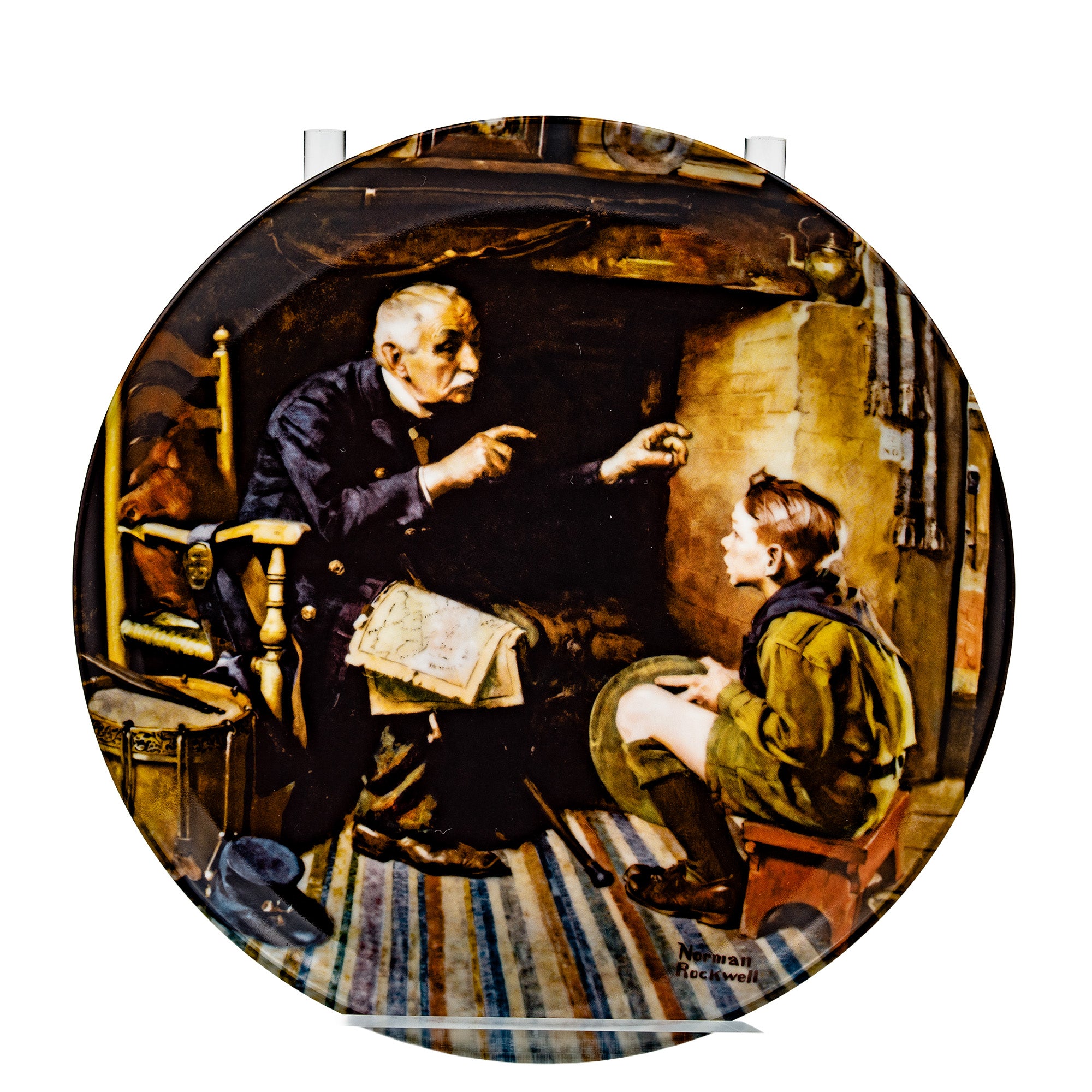 Norman Rockwell "The Veteran" Collector Plate - Knowles COA