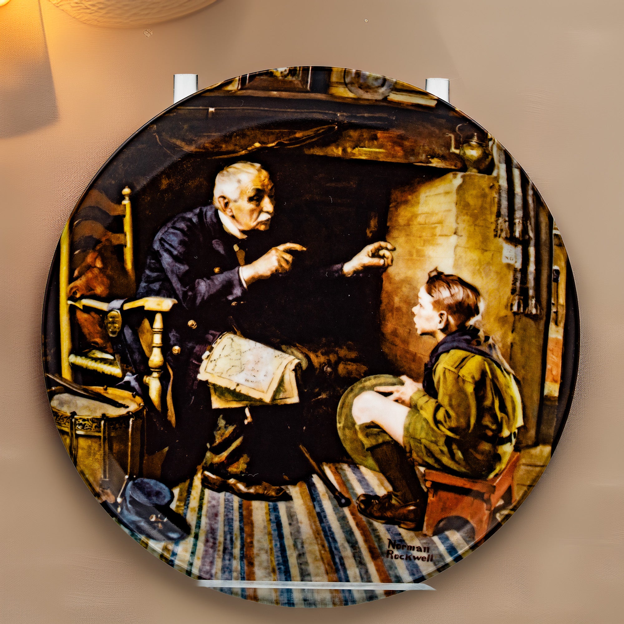 Norman Rockwell "The Veteran" Collector Plate - Knowles COA