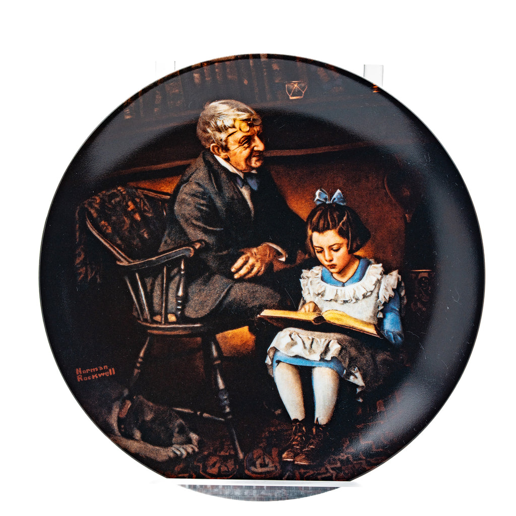 The Young Scholar Collector Plate - Norman Rockwell, Knowles