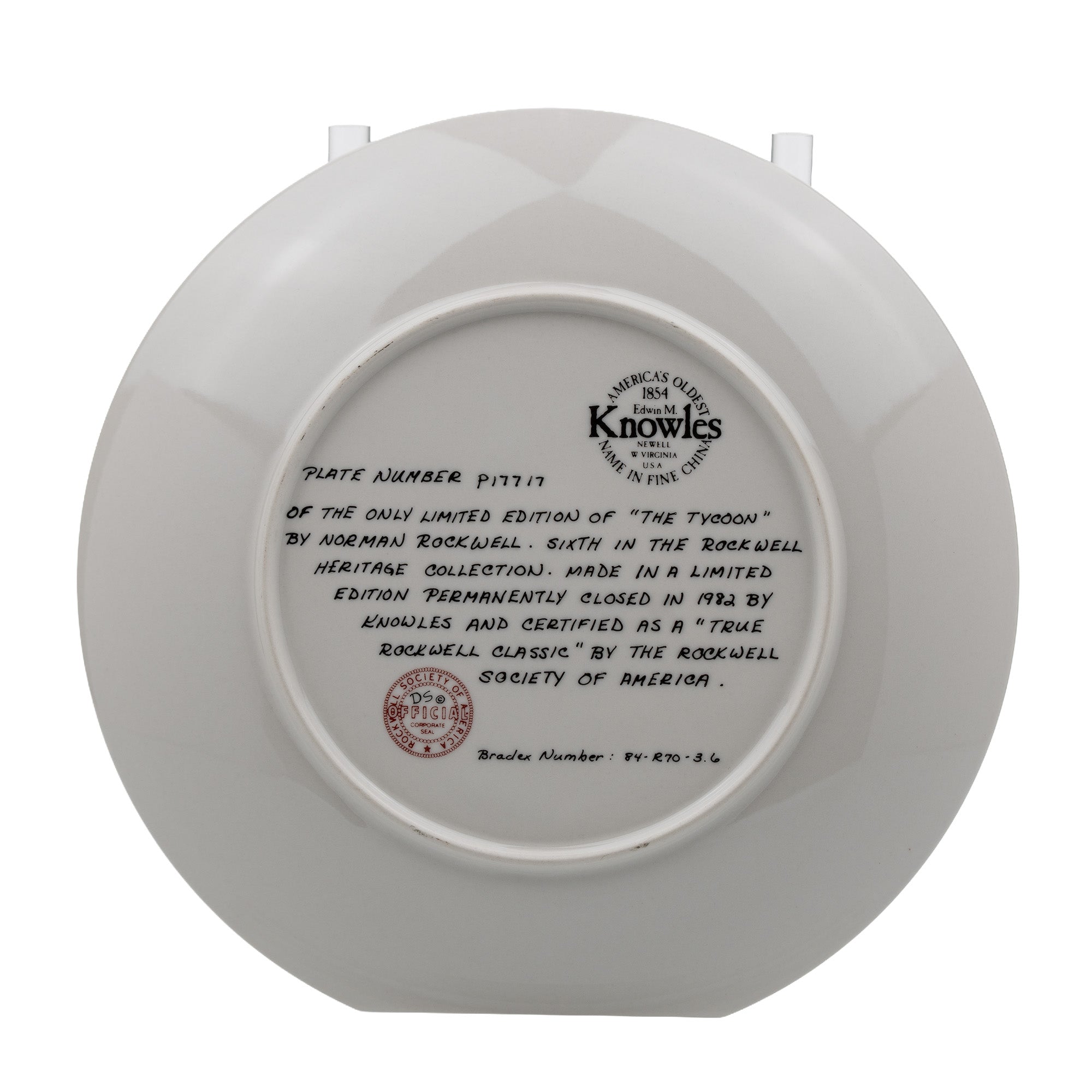 Norman Rockwell "The Tycoon" Collector Plate - Rockwell Heritage