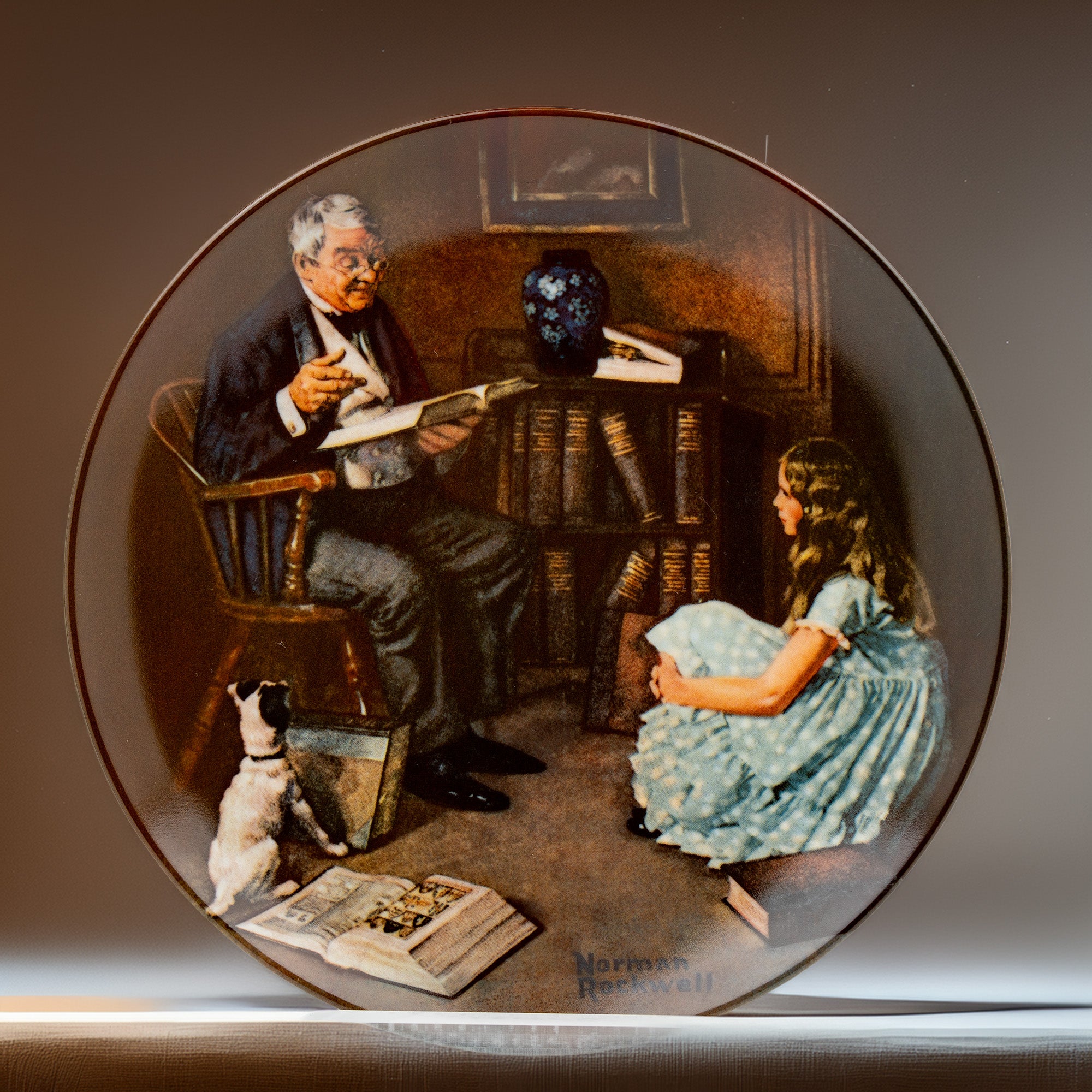 Norman Rockwell "The Storyteller" Collector Plate - 1984 limited edition